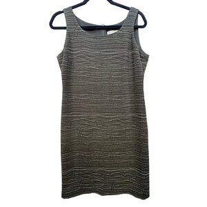 Josephine Chaus Collection Womens Shift Dress Size 6 Olive Sleeveless Workwear